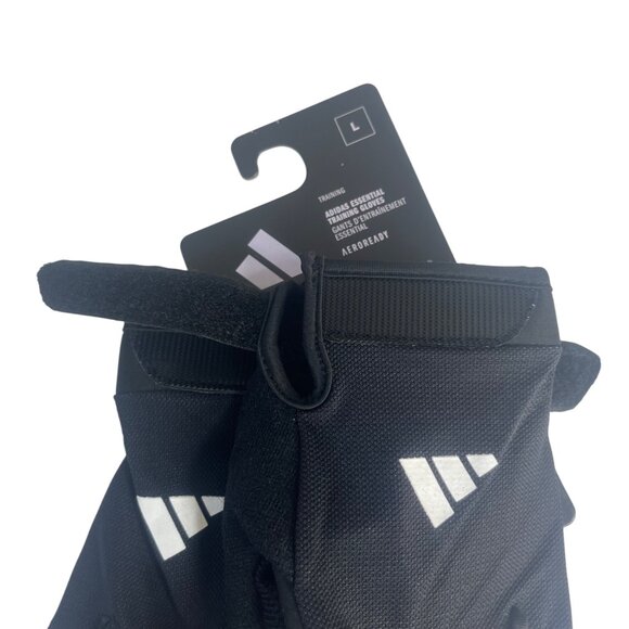 Adidas Aeroready Training Gloves Womens Large Black Aerodynamic Fingerless - Picture 4 of 9